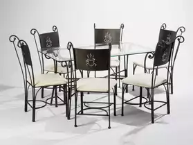Table rectangulaire + 6 chaises NEUF