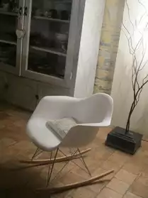 chaise rocking chair blanche Design