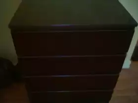 2 meubles bas en bois coloris noir