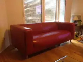 Canapé rouge Klippan Ikea