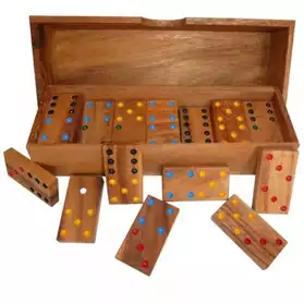 Dominos 6, jeu de société en bois