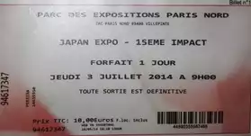 2 billets disponibles pour la JAPAN EXPO