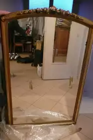 Miroir ancien numéroté avec dorures