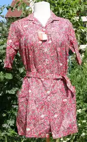 blouse coton vintage colorée neuve T. 42