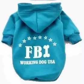 Sweat Bleu/Vert avec capuche FBI