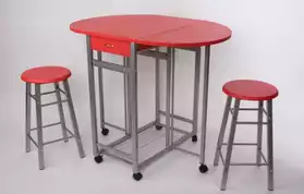 table + 2 tabourets