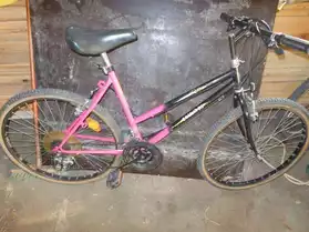 vélo femme rose et noir