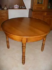 TABLE RONDE CHENE MASSIF