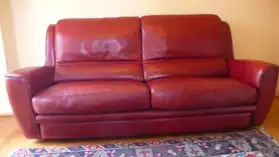 Canapé et fauteuil en cuir