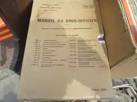 Manuel du Sous Officier 2 cartons