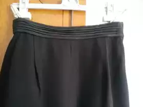 Pantalon noir ceinture plissee taille 38