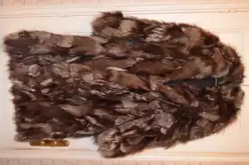 manteau renard marron