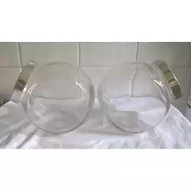 2 bocaux en verre vintage BORMIOLI ROCCO
