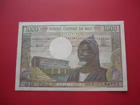 Billet 1000 francs BANQUE du MALI 1970-8