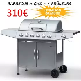 BARBECUE BBQ A GAZ 7 BRÛLEURS INOX