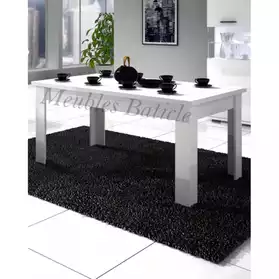 Table repas160cm design ECLAT BLANC laqu