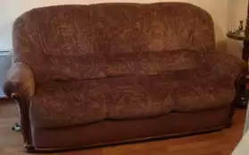 Canapé fixe en tissu velours