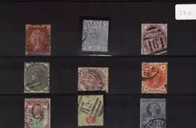 Lot de timbres anglais oblitérés GB10