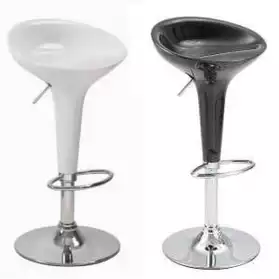Tabourets de bar design noir & blanc
