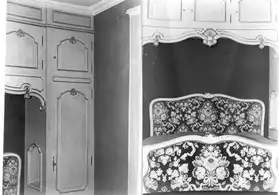 alcove, lit, fauteuil LOUIS XV
