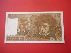 Billets 10 francs BERLIOZ 1977 état NEUF