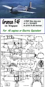 Plan avion a contruir Gruman F4F Ranger.