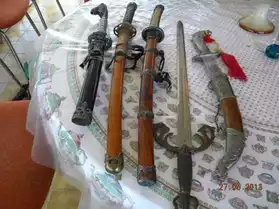Collection d'armes blanches