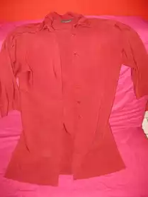 veste longue bordeaux/rouge