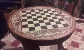 Petite table jeu échec vous et ivoire