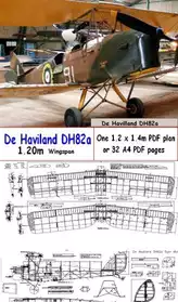 Plan avion a construir De Havilland DH82