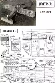 Plan avion a construire Junkers D-1 1.8m