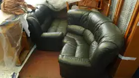 canapé d'angle en cuir
