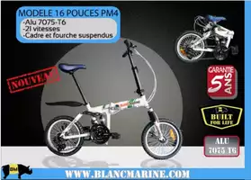 vélo pliable 16pm4 Blanc Marine