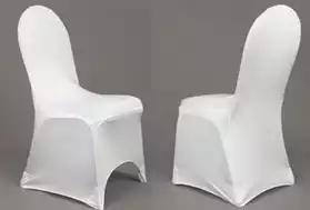 housse de chaise lycra blanche