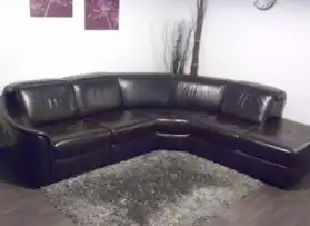 Canapé d'angle en cuir