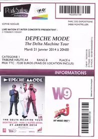 2 places concert depeche mode montpellie