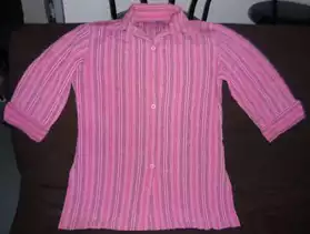 Vends chemise rose pour femme