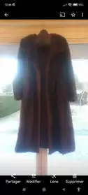Manteau de fourrure en vison véritable