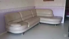 Canapé d'angle en cuir