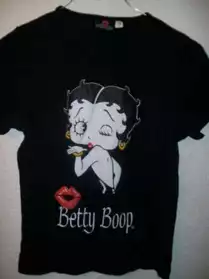 Tee shirt noir femme betty boop à 5 euro