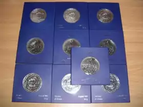 Lot 10 pièces 50 EUR Argent 2010 France