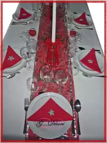 Kit de décoration de table "Red Silver"