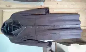 manteau long marron taille: 42