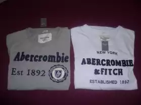 2 t shirt ABERCROMBIE neuf, taille M