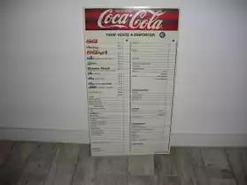 Affiche prix boisson coca-cola