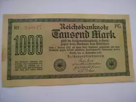 Billet allemand-1000 marks-1922