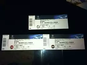 Ticket du Match PSG - BARCELONE