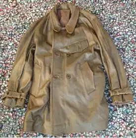 Manteau type caban,cuir marron,taille L