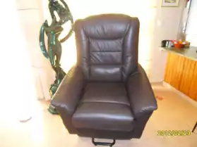 FAUTEUIL CUIR RELAX RELEVEUR