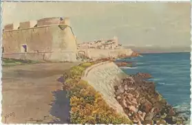 Antibes - Fort carré, remparts et Médite